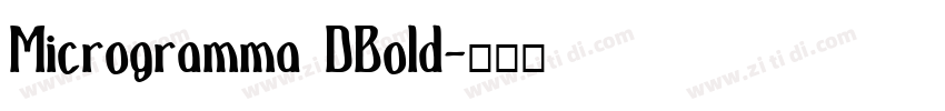 Microgramma DBold字体转换